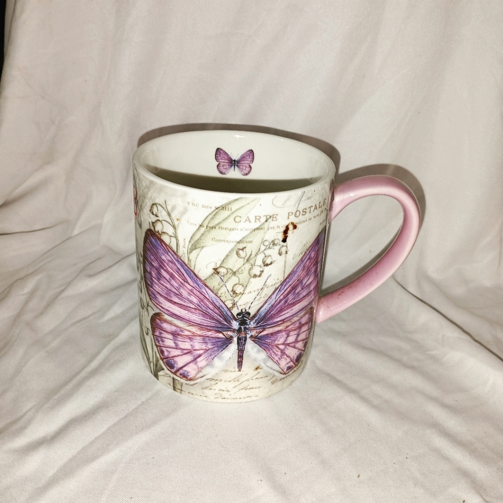Lang Lavender Butterfly Cup Mug - Picture 1 of 4